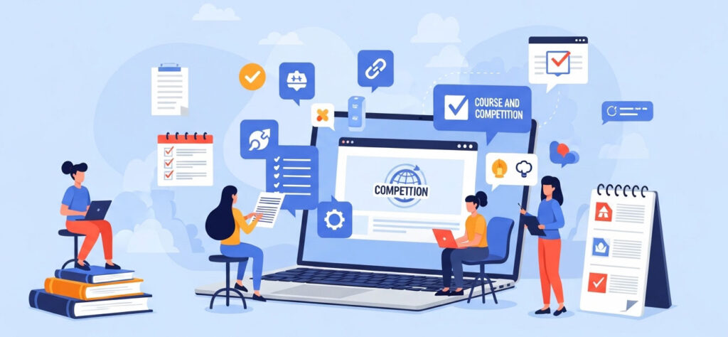 Imagem representativa para cursos e concursos na web